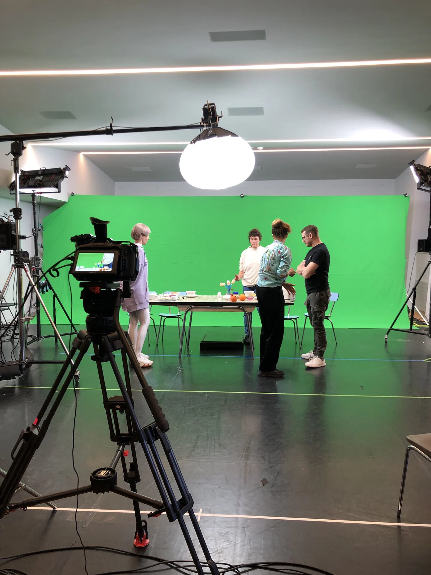 Cornland Studio - backstage d'un tournage sur fond vert